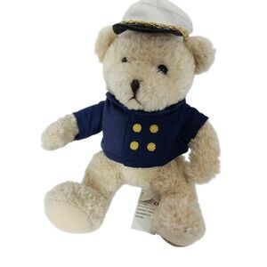 Thomas‎ Kinkade Teddy Bear Plush Sailor Nautical Blue Gold Accents